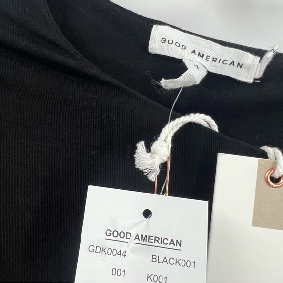 Good American Gathered waist cut out midi dress NWT - Picture 5 of 7